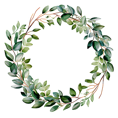 JPG 줄기 잎 일러스트 수채화 프레임 사람없음 초록색 화환 원형 풀 유칼립투스 국내일러스트 AI일러스트 AI콘텐츠 도형 식물 꽃 컬러 파일형식