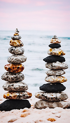 JPG 편집이미지 해변 사람없음 쌓기 희망 돌_바위 기도 석탑 디지털합성 소원 소원탑 편집실사 AI포토 AI콘텐츠 감정 바다 모션 탑 CG 파일형식