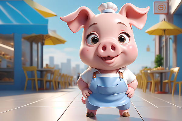 JPG 편집이미지 한마리 동물캐릭터 허리손 의자 거리 3D캐릭터 서기 미소 사람없음 상점 요리사 앞치마 파라솔 돼지 조리복 즐거움 돼지캐릭터 편집실사 AI컴퓨터그래픽 AI콘텐츠 동물 직업 캐릭터 1 감정 포즈 가구 유니폼 포유류 모션 표정 CG 파일형식