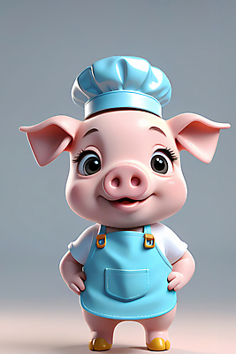 JPG 편집이미지 한마리 동물캐릭터 허리손 3D캐릭터 서기 미소 사람없음 요리사 앞치마 돼지 조리복 즐거움 돼지캐릭터 편집실사 AI컴퓨터그래픽 AI콘텐츠 동물 직업 캐릭터 1 감정 포즈 유니폼 포유류 모션 표정 CG 파일형식