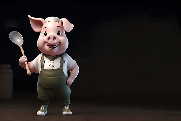 JPG 편집이미지 한마리 동물캐릭터 허리손 3D캐릭터 서기 미소 들기 사람없음 숟가락 요리사 돼지 조리복 즐거움 돼지캐릭터 카피스페이스 편집실사 AI컴퓨터그래픽 AI콘텐츠 동물 직업 캐릭터 1 감정 포즈 유니폼 포유류 모션 수저 표정 공백 CG 파일형식