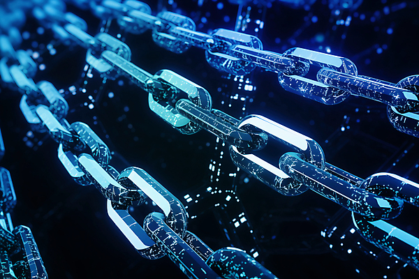 JPG 편집이미지 디지털백그라운드 사람없음 파란색 디지털 연결 쇠사슬 사이버 보안 블록체인 편집실사 AI컴퓨터그래픽 AI콘텐츠 컬러 백그라운드 안전 금융 CG 파일형식 4차산업