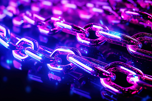 JPG 편집이미지 디지털백그라운드 사람없음 빛 반짝임 디지털 보라색 연결 쇠사슬 사이버 보안 광택 블록체인 편집실사 AI컴퓨터그래픽 AI콘텐츠 컬러 백그라운드 모션 안전 금융 CG 파일형식 4차산업