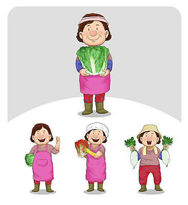 전신 모자 여자 중년 일러스트 김치 서기 미소 들기 여러명 파이팅 앞치마 수확 농부 무 배추 따봉 김장 나눔 전원생활 농업인의날 중년여자만 월간캐릭터 일러캐릭터 AI파일 직업 캐릭터 잡화 기념일 한식 다수 농업 채소 모션 뿌리채소 표정 사람 성인 생활 최고 여자만 중년만 파일형식 벡터