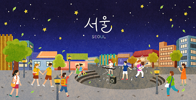 전신 PSD 나무 여자 남자 연주 가로등 일러스트 노래 밤하늘 서울 서기 앉기 여러명 성인 타이포그라피 건물 손잡기 사진촬영 스피커 공연 만세 무대 기타 밴드 피아노 도심 마이크 광장 성인만 버스킹 홍대 국내일러스트 식물 문자 건축물 공공시설 음악 음향기기 다수 모션 하늘 현악기 한국 사람 이벤트 촬영 도시 건반악기 야간 파일형식