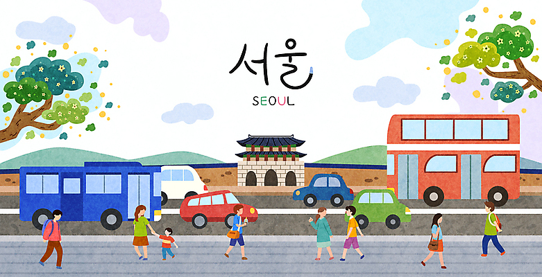 전신 PSD 나무 구름 여자 남자 도로 어린이 여행 일러스트 자동차 산 버스 서울 소년 여러명 성인 타이포그라피 관광지 여행객 걷기 손잡기 산책 도시 보행로 광장 이층버스 광화문 국내일러스트 자연요소 식물 문자 길 육상교통 다수 교통시설 모션 휴식 대중교통 한국 사람 랜드마크 파일형식