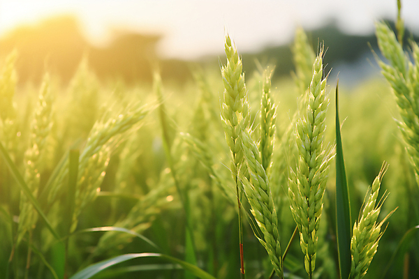 JPG 편집이미지 자연 논 풍경 사람없음 초록색 햇빛 추수 벼 가을 농촌 풀 디지털합성 벼이삭 편집실사 AI포토 AI콘텐츠 식물 계절 컬러 농업 곡류 태양 시골 CG 생태계 이삭 파일형식