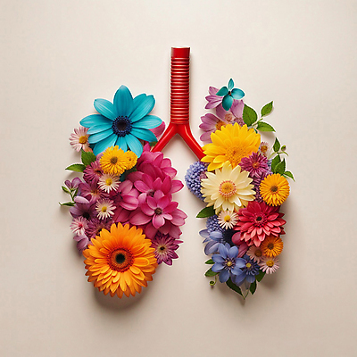 JPG 편집이미지 꽃 잎 건강 사람없음 화려 허파 디지털합성 편집실사 AI컴퓨터그래픽 AI콘텐츠 식물 컨셉 호흡기관 CG 파일형식