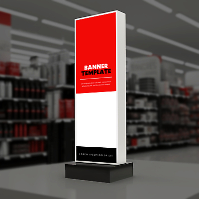 PSD 편집이미지 배너 프레임 광고판 실내 사람없음 빨간색 상점 사각형 디지털합성 마케팅 입간판 목업 편집소스 편집실사 도형 컬러 간판 알림판 내부 CG 판 파일형식