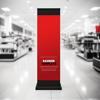 PSD 편집이미지 배너 프레임 광고판 실내 사람없음 빨간색 상점 사각형 디지털합성 마케팅 입간판 목업 편집소스 편집실사 도형 컬러 간판 알림판 내부 CG 판 파일형식