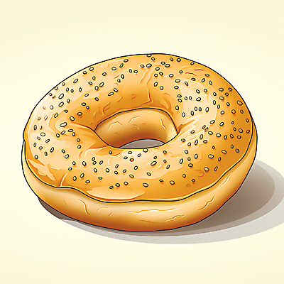 JPG 빵 일러스트 사람없음 한개 갈색 베이글 국내일러스트 AI일러스트 AI콘텐츠 1 음식 컬러 파일형식
