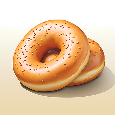 JPG 빵 일러스트 사람없음 갈색 베이글 국내일러스트 AI일러스트 AI콘텐츠 음식 컬러 파일형식