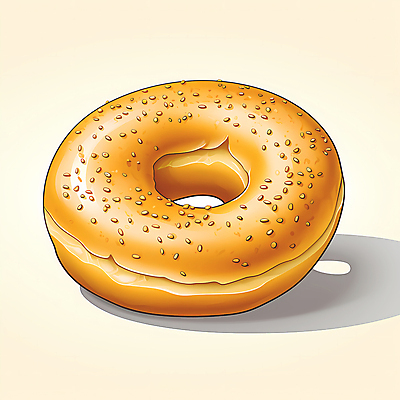 JPG 빵 일러스트 사람없음 한개 갈색 베이글 국내일러스트 AI일러스트 AI콘텐츠 1 음식 컬러 파일형식