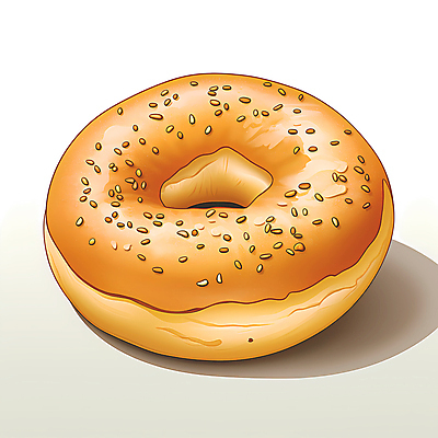JPG 빵 일러스트 사람없음 한개 갈색 베이글 국내일러스트 AI일러스트 AI콘텐츠 1 음식 컬러 파일형식