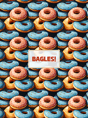 PSD 빵 분홍색 패턴 일러스트 사각프레임 사람없음 파란색 패턴백그라운드 베이글 국내일러스트 음식 컬러 백그라운드 무늬 프레임 사각형 파일형식