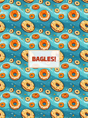 PSD 빵 패턴 일러스트 사각프레임 사람없음 파란색 패턴백그라운드 베이글 국내일러스트 음식 컬러 백그라운드 무늬 프레임 사각형 파일형식