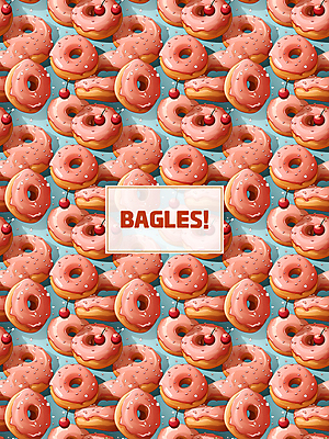 PSD 빵 패턴 일러스트 사각프레임 사람없음 패턴백그라운드 체리 베이글 코랄 국내일러스트 음식 컬러 백그라운드 무늬 과일 프레임 사각형 파일형식