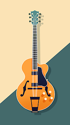 JPG 악기 일러스트 사람없음 공연 기타 밴드 일렉기타 재즈 국내일러스트 AI일러스트 AI콘텐츠 음악 현악기 이벤트 파일형식