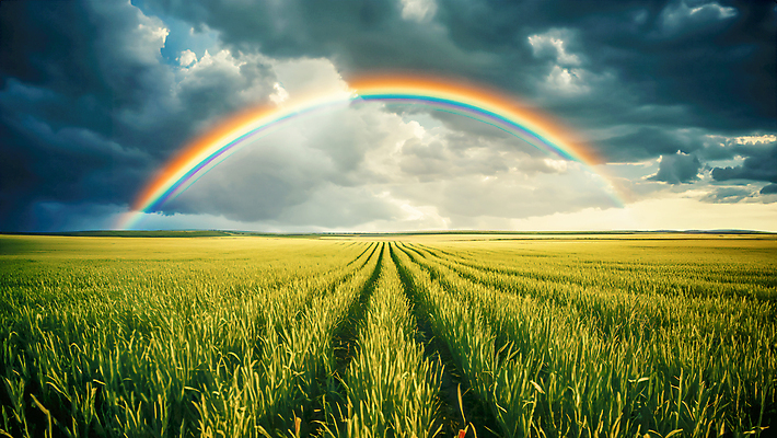 JPG 구름 편집이미지 무지개 밭 자연 하늘 풍경 사람없음 지평선 편집실사 AI포토 AI콘텐츠 자연요소 농업 CG 생태계 파일형식