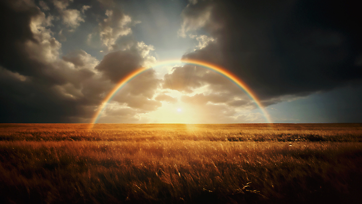 JPG 구름 편집이미지 무지개 밭 자연 하늘 풍경 사람없음 햇빛 갈색 일몰 편집실사 AI포토 AI콘텐츠 자연요소 컬러 농업 태양 노을 CG 생태계 파일형식