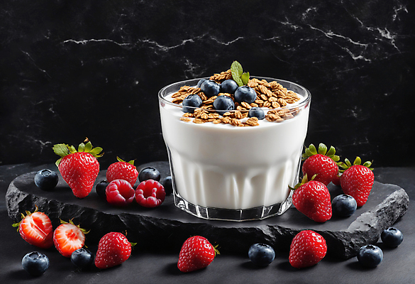 JPG 편집이미지 딸기 잔 사람없음 견과류 블루베리 산딸기 돌판 그래놀라 그릭요거트 편집실사 AI포토 AI콘텐츠 식기 음식 과일 돌_바위 CG 요거트 파일형식