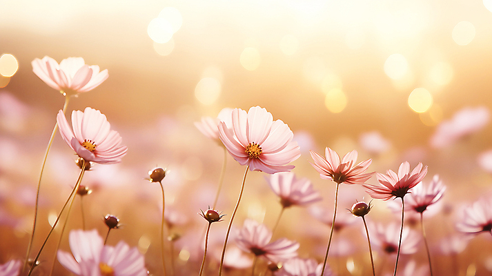 JPG 편집이미지 자연 풍경 사람없음 주황색 디지털합성 코스모스 보케 편집실사 AI포토 AI콘텐츠 꽃 컬러 CG 생태계 파일형식