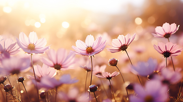 JPG 편집이미지 분홍색 자연 풍경 사람없음 디지털합성 코스모스 보케 편집실사 AI포토 AI콘텐츠 꽃 컬러 CG 생태계 파일형식