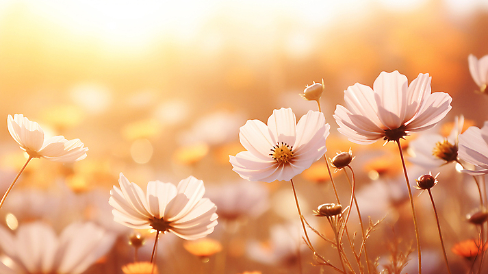 JPG 편집이미지 자연 풍경 사람없음 주황색 디지털합성 코스모스 보케 편집실사 AI포토 AI콘텐츠 꽃 컬러 CG 생태계 파일형식