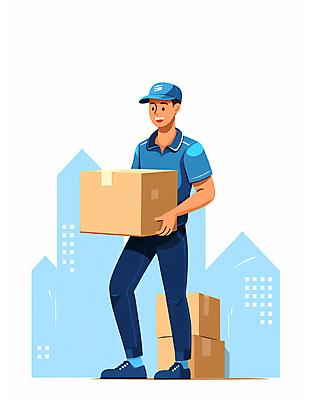 JPG 전신 남자 일러스트 한명 들기 성인 파란색 상자 이사 이삿짐 이삿짐센터 성인남자한명만 이사업체 국내일러스트 AI일러스트 AI콘텐츠 1 컬러 모션 사람 남자한명만 성인남자만 파일형식