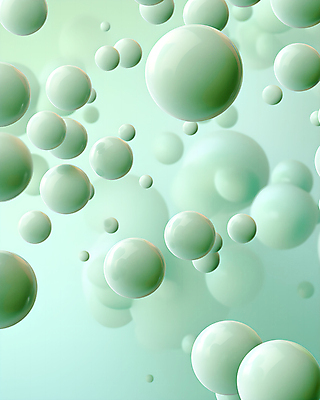 JPG 편집이미지 그래픽백그라운드 사람없음 그래픽 초록색 3D 물방울 원형 디지털합성 광택 버블 입체도형 편집3D AI컴퓨터그래픽 AI콘텐츠 도형 컬러 백그라운드 입체 파일형식