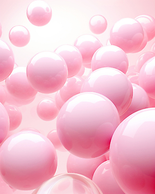 JPG 편집이미지 분홍색 그래픽백그라운드 사람없음 그래픽 3D 물방울 원형 디지털합성 광택 버블 입체도형 편집3D AI컴퓨터그래픽 AI콘텐츠 도형 컬러 백그라운드 입체 파일형식