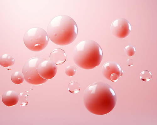 JPG 편집이미지 그래픽백그라운드 사람없음 그래픽 빨간색 3D 물방울 원형 디지털합성 광택 버블 입체도형 편집3D AI컴퓨터그래픽 AI콘텐츠 도형 컬러 백그라운드 입체 파일형식