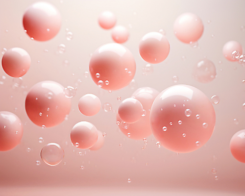 JPG 편집이미지 분홍색 그래픽백그라운드 사람없음 그래픽 3D 물방울 원형 디지털합성 광택 버블 입체도형 편집3D AI컴퓨터그래픽 AI콘텐츠 도형 컬러 백그라운드 입체 파일형식