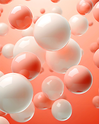 JPG 편집이미지 그래픽백그라운드 사람없음 그래픽 빨간색 3D 물방울 원형 디지털합성 광택 버블 입체도형 편집3D AI컴퓨터그래픽 AI콘텐츠 도형 컬러 백그라운드 입체 파일형식