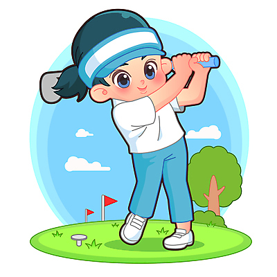 전신 나무 구름 여자 어린이 인물캐릭터 일러스트 골프장 하늘 한명 소녀 골프채 잡기 골퍼 스윙 골프웨어 골프깃발 소녀한명만 월간캐릭터 일러캐릭터 AI파일 자연요소 식물 캐릭터 1 옷 포즈 골프 스포츠시설 모션 운동선수 골프용품 사람 깃발 여자한명만 소녀만 파일형식 벡터