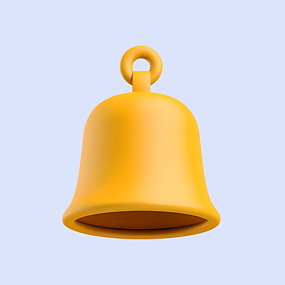 PSD 아이콘 사람없음 쇼핑 3D아이콘 3D 금색 종 알림 디지털합성 오브젝트 마케팅 알림종 컬러 파일형식
