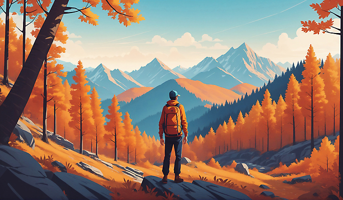 JPG 전신 구름 편집이미지 남자 단풍 하늘 단풍나무 산 한명 서기 풍경 성인 등산 가을 등산객 산행 성인남자한명만 편집실사 AI일러스트 AI콘텐츠 자연요소 나무 1 계절 잎 모션 사람 트래킹 CG 남자한명만 성인남자만 파일형식
