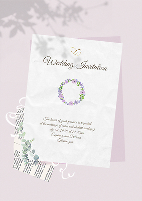 템플릿 꽃 결혼 그림자 사람없음 화관 흰색 풀 청첩장 초대장 감성 연보라색 유칼립투스 보테니컬아트 이미지템플릿 AI파일 식물 컬러 컨셉 카드_감사 이벤트 보라색 파일형식 벡터