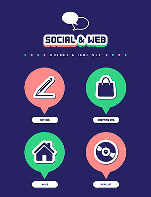 아이콘 음악 말풍선 주택 사람없음 쇼핑 쇼핑백 펜 웹 기록 오브젝트 소셜 소셜네트워크 2D아이콘 AI파일 인터넷 가방 문화예술 건물 필기구 파일형식 벡터
