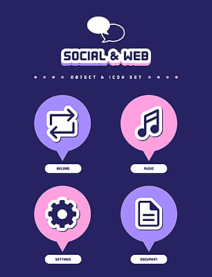 아이콘 화살표 음악 말풍선 음표 사람없음 웹 오브젝트 톱니바퀴 문서 파일 설정 소셜 소셜네트워크 2D아이콘 AI파일 기호 인터넷 문화예술 파일형식 벡터