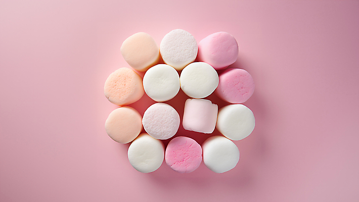 JPG 편집이미지 분홍색 사람없음 마시멜로우 카피스페이스 편집실사 AI포토 AI콘텐츠 컬러 디저트 공백 CG 파일형식