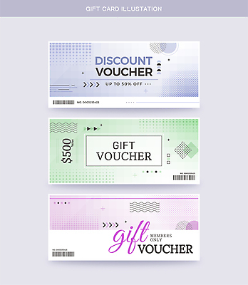 분홍색 패턴 일러스트 사람없음 초록색 파란색 세일 상품권 쿠폰 바코드 기프트카드 국내일러스트 AI파일 컬러 무늬 카드 파일형식 벡터