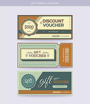 일러스트 사람없음 초록색 갈색 세일 빈티지 상품권 쿠폰 복고 바코드 기프트카드 국내일러스트 AI파일 컬러 컨셉 카드 파일형식 벡터