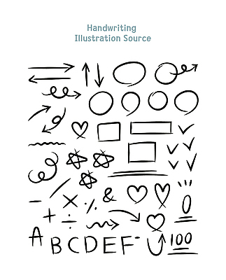 기호 손글씨 알파벳 교육 화살표 별 말풍선 일러스트 사람없음 검은색 하트 체크표시 점수 수학기호 0점 백점 엘리먼트 채점 국내일러스트 AI파일 자연요소 모양 문자 영어 컬러 확인 성적 파일형식 벡터