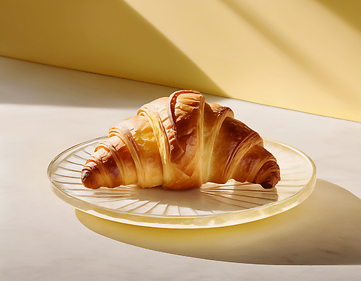 JPG 편집이미지 사람없음 크루아상 유리그릇 편집실사 AI포토 AI콘텐츠 그릇 빵 유리 CG 파일형식