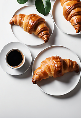 JPG 편집이미지 커피 나뭇잎 사람없음 커피잔 크루아상 유리그릇 아메리카노 편집실사 AI포토 AI콘텐츠 그릇 음료 빵 잎 유리 잔 CG 파일형식