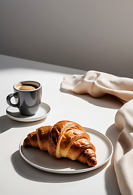 JPG 편집이미지 커피 사람없음 커피잔 크루아상 천 유리그릇 라떼 편집실사 AI포토 AI콘텐츠 그릇 음료 빵 유리 잔 직물 CG 파일형식