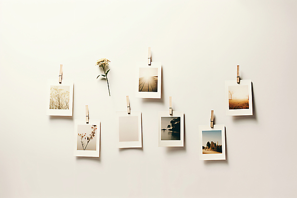 JPG 편집이미지 꽃 벽 자연 집게 사람없음 디지털합성 폴라로이드 폴라로이드사진 감성 붙이기 편집실사 AI포토 AI콘텐츠 식물 컨셉 모션 카메라 CG 생태계 파일형식