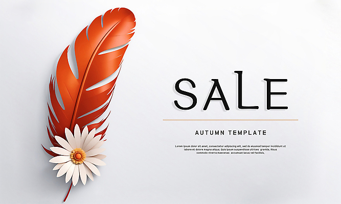 PSD 편집이미지 디자인 배너 꽃 이벤트 사람없음 쇼핑 세일 가을 깃털 카피스페이스 이미지편집 식물 계절 공백 파일형식