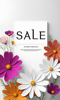 PSD 편집이미지 디자인 배너 프레임 이벤트 사람없음 쇼핑 세일 가을 코스모스 카피스페이스 이미지편집 계절 꽃 공백 파일형식